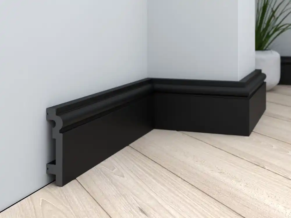 Listwa Przypodłogowa Czarna 8 cm Decor System DSP12