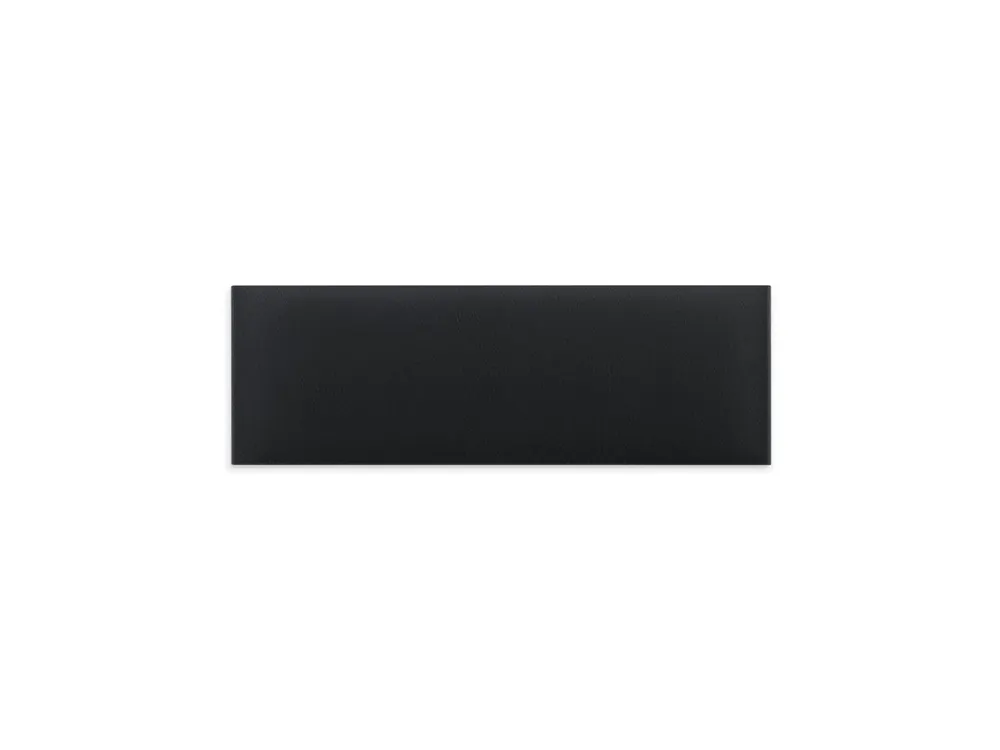 Panel ścienny tapicerowany Czarna Ekoskóra 60x20 prostokąt
