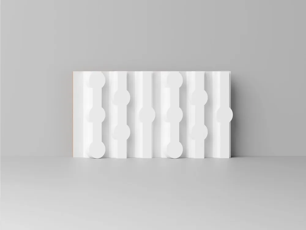 Panel dekoracyjny mini z klockami 3D MILO Clickform - Biały - Murso