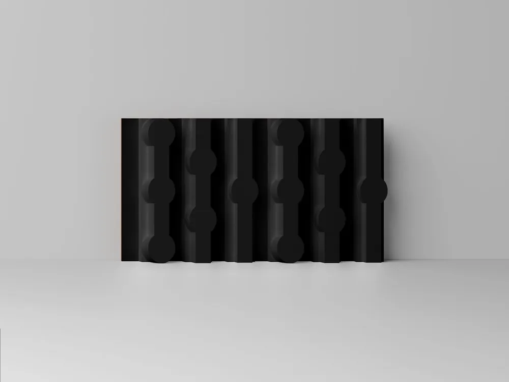 Panel dekoracyjny mini z klockami 3D MILO Clickform - Czarny - Murso