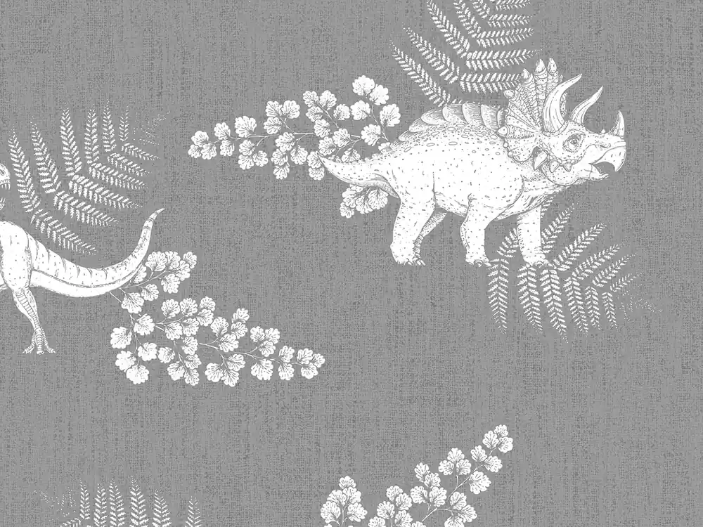 Tapeta dinozaury szara winylowa na flizelinie Kids Walls Little Adventures 45803 Marburg