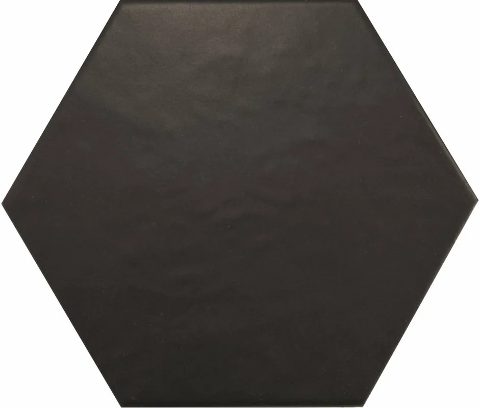 Hexatile Negro Mate 17,5x20